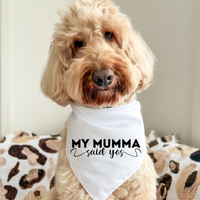 My Mumma Said Yes - Pet Bandana