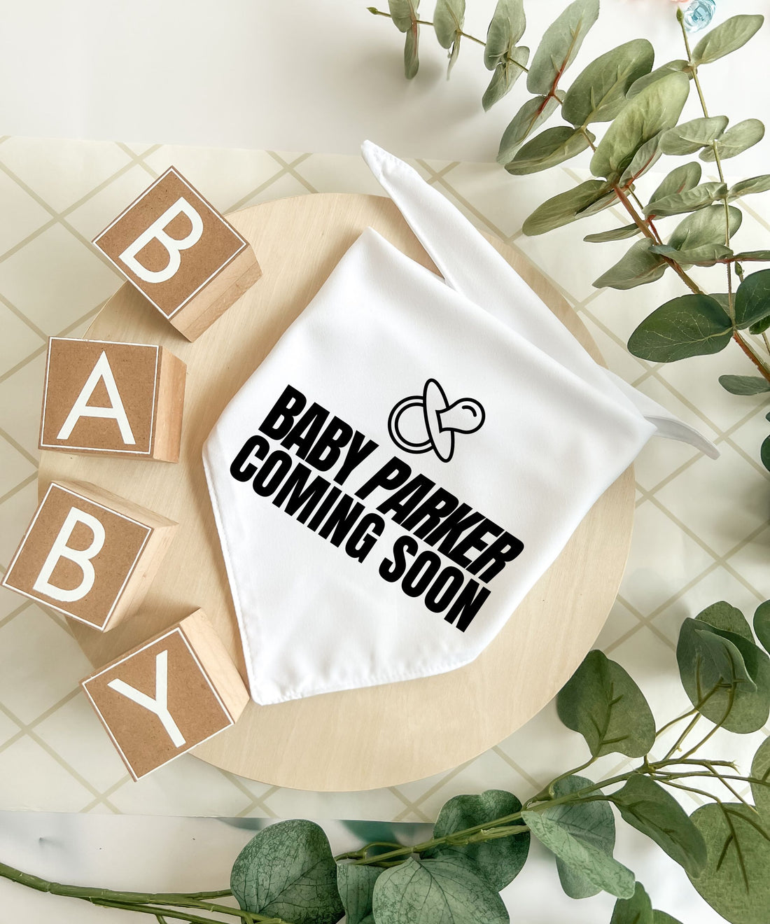 Custom Baby Announcement - Pet Bandana