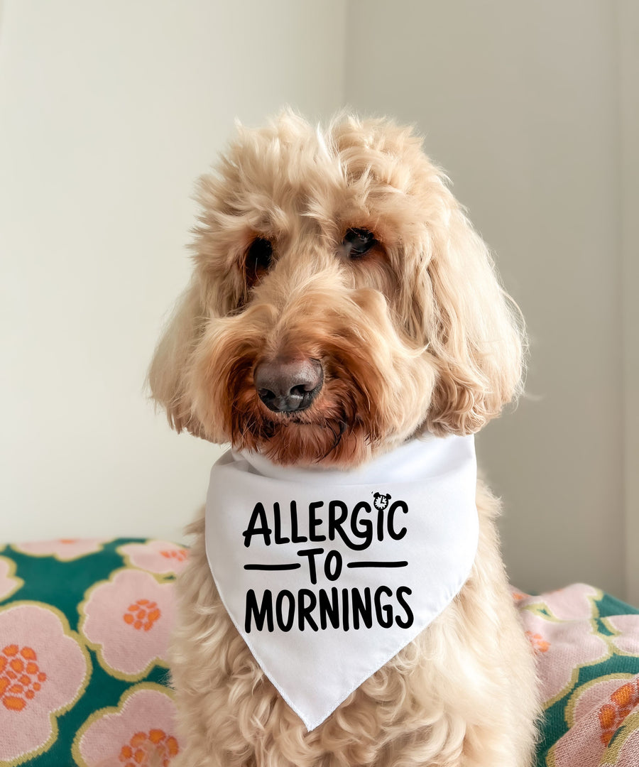 Allergic To Mornings - Pet Bandana