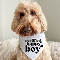 Certified Happy Boy - Pet Bandana