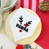 Custom Reindeer Name - Pet Bandana (Made to Order)