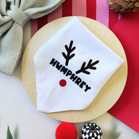 Custom Reindeer Name - Pet Bandana (Made to Order)