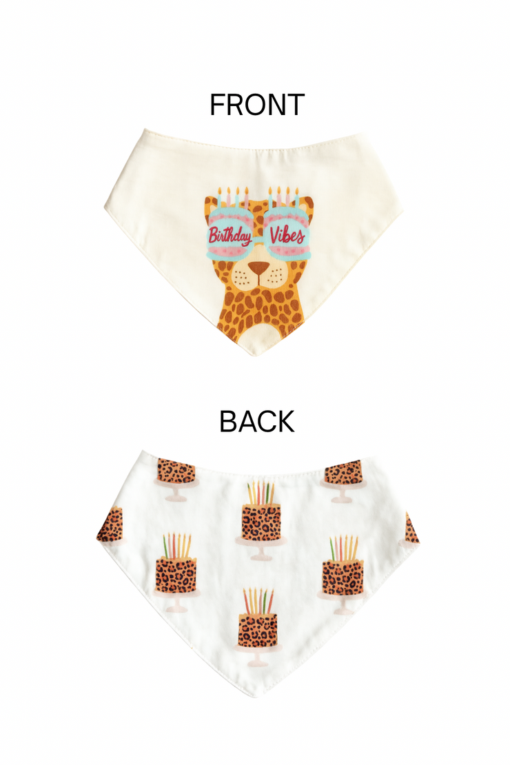 Double sided birthday bandana