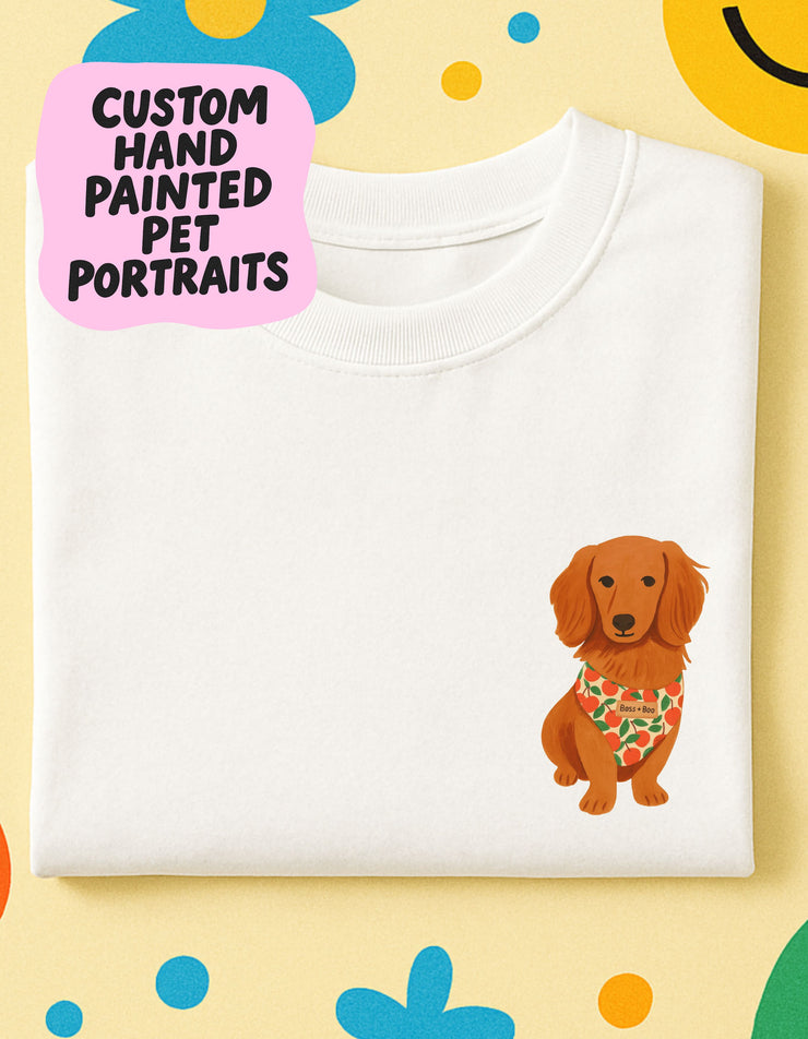 Custom Painted Pet Portrait - T-Shirt