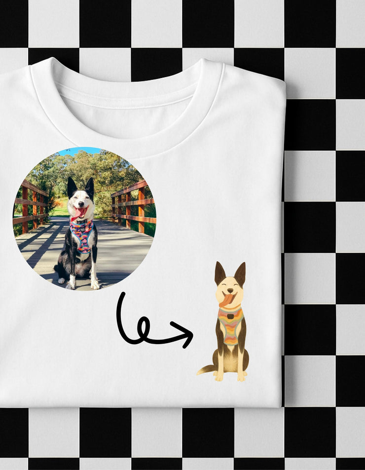 Custom Painted Pet Portrait - T-Shirt