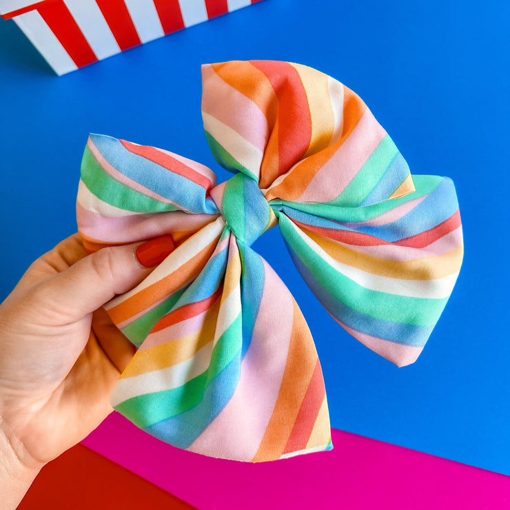 Cotton Candy - Handmade Sailor Bow