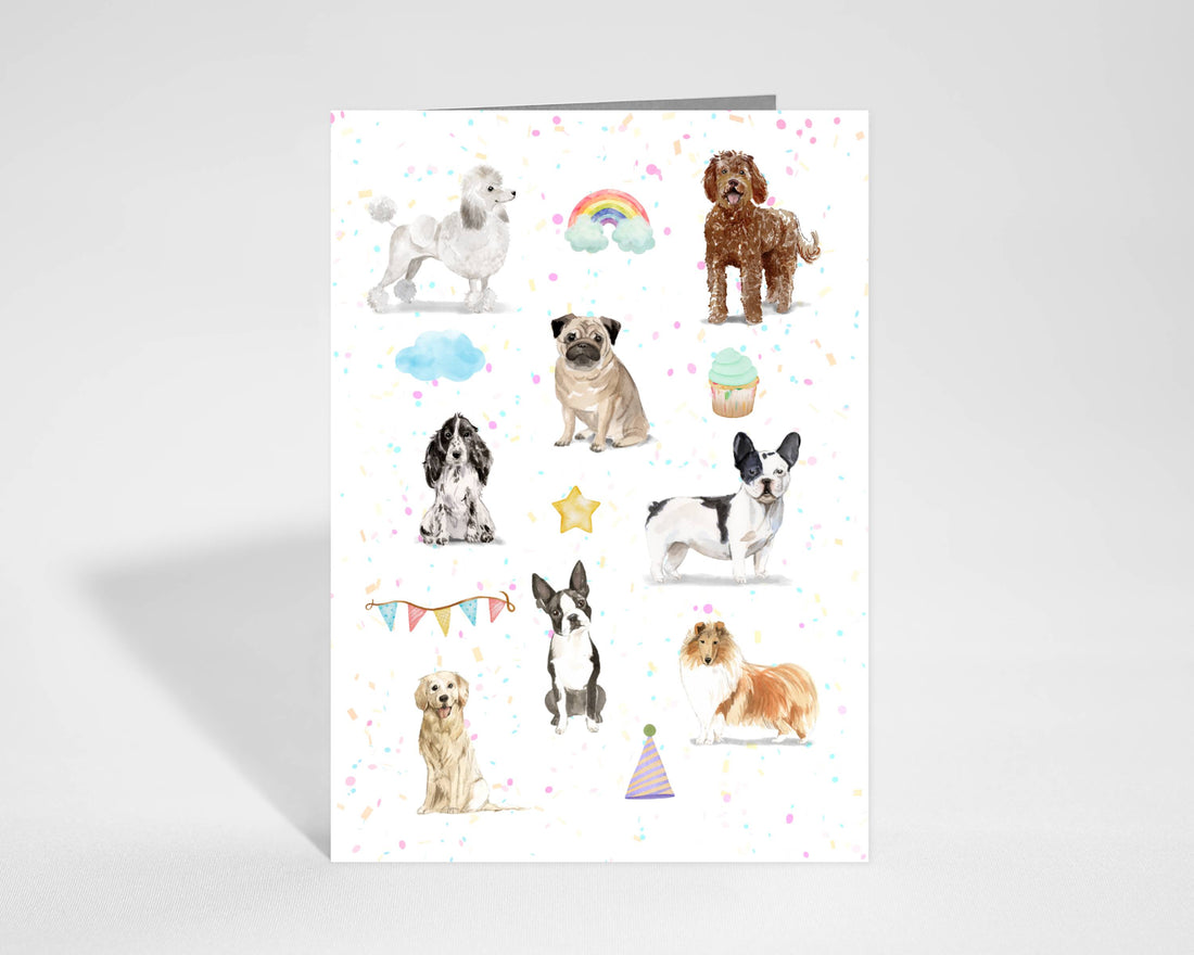 Dog Confetti - Greeting Card