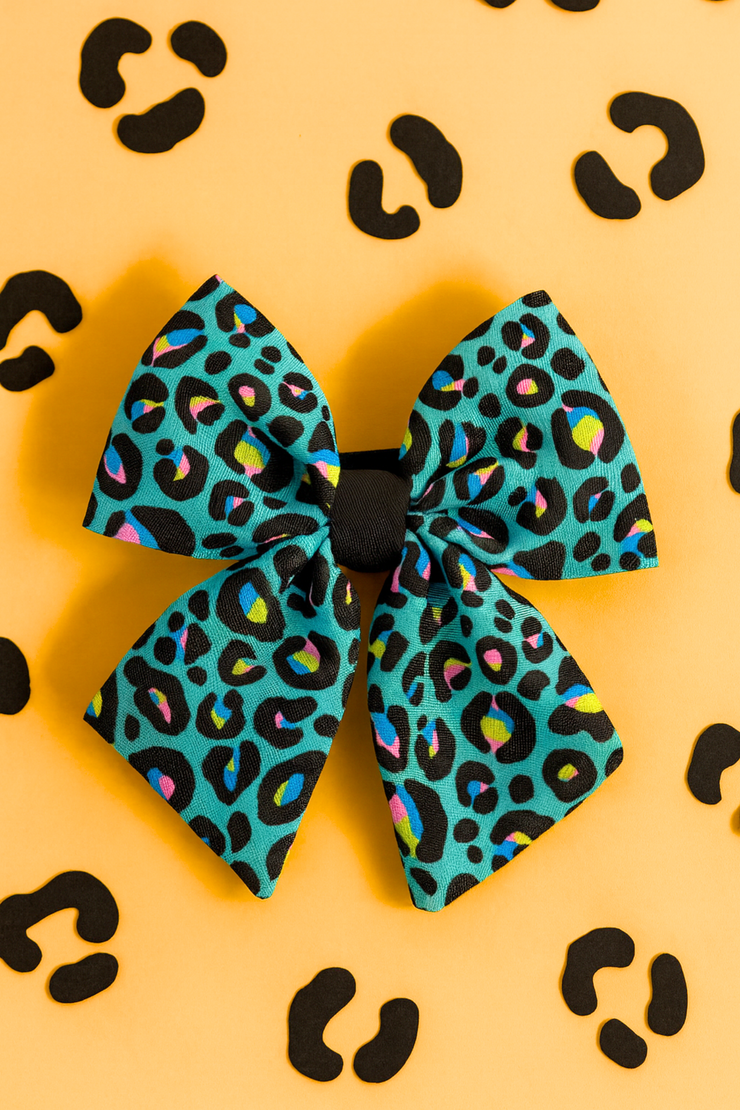 Mint Leopard - Sailor Bow