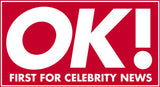 Ok first for celebrity news brand logo