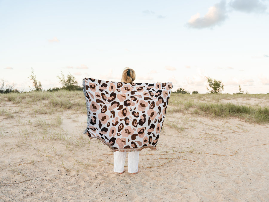 Woven Rug/Blanket - Luxe Leopard
