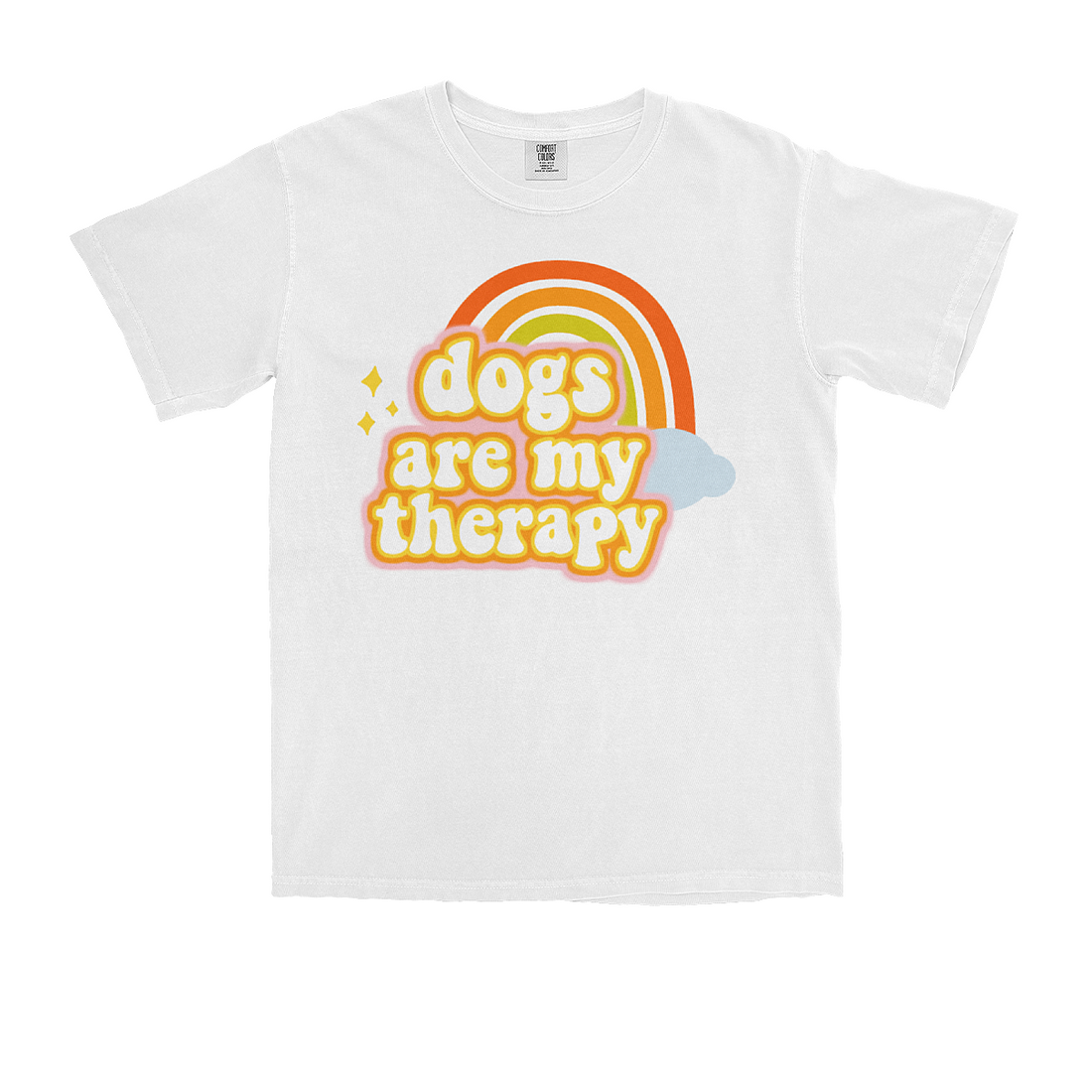 Dogs Are My Therapy - Vintage Tee (White)