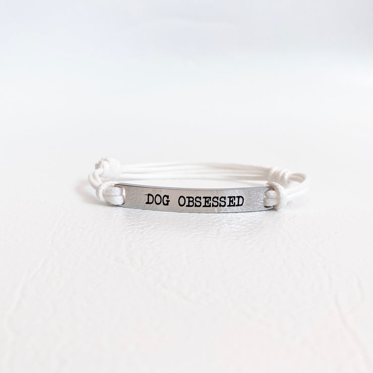 Dog Obsessed Bracelet - White